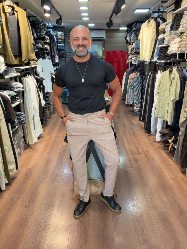 Paraşut Kumaş Slım Fıt Pantolon