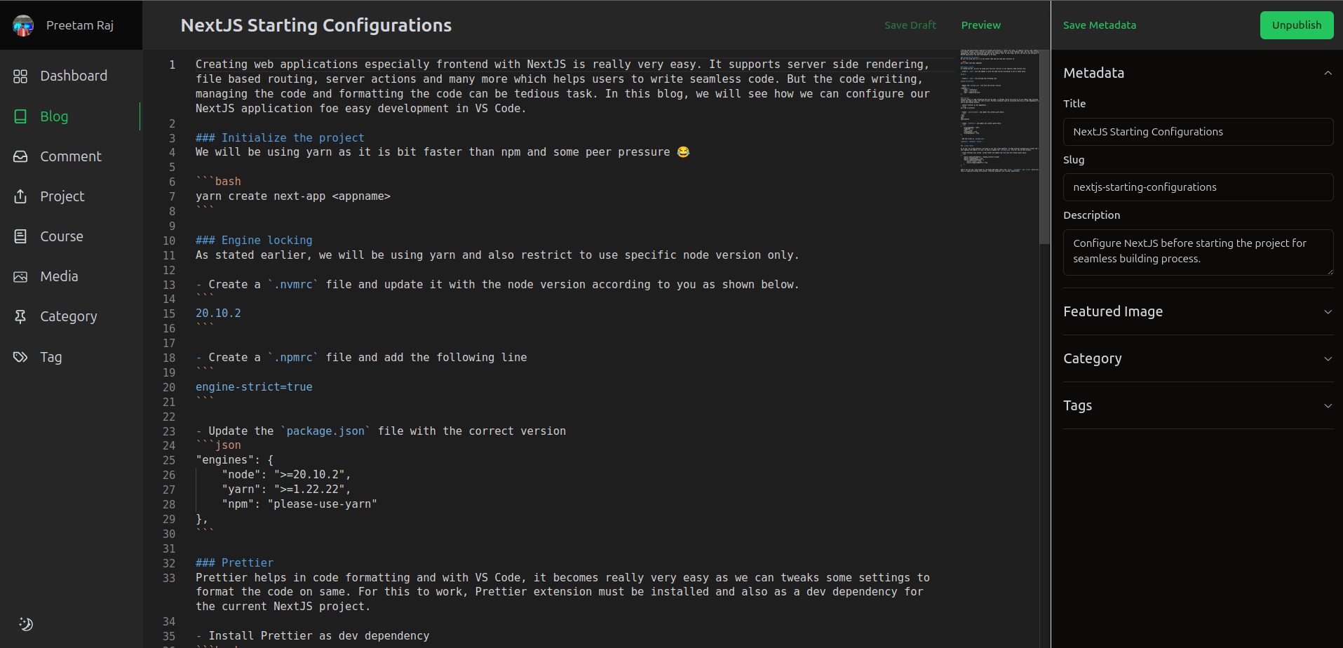 Blog Editor