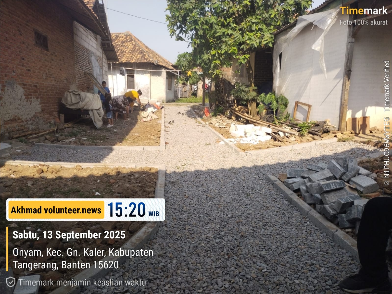 Proyek Paving Blok di Kp.Bengkanang Desa Onyam Kec.Gunung Kaler Disorot : Transparansi dan K3 Dipertanyakan