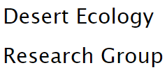 Desert Ecology Research Group