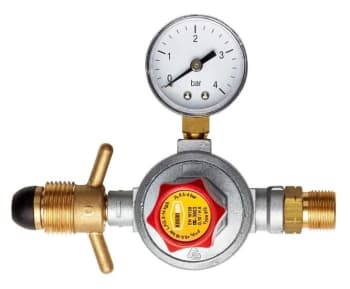 Regulator 0,5-4 bar POL vingemutter manometer