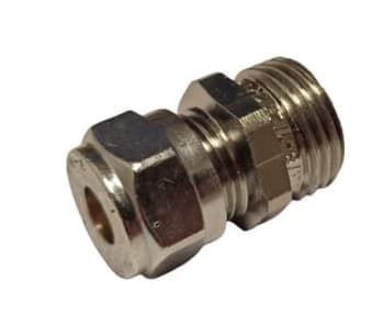 Overgang 8mm rør x 1/2" utv