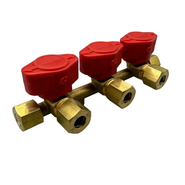 Stengeventil trippel 10mm rør