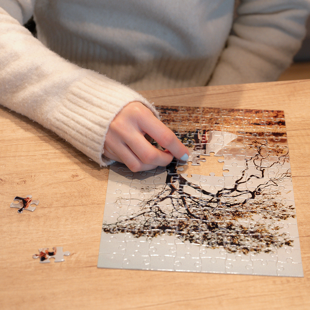 Sestavljanka iz vajine fotografije