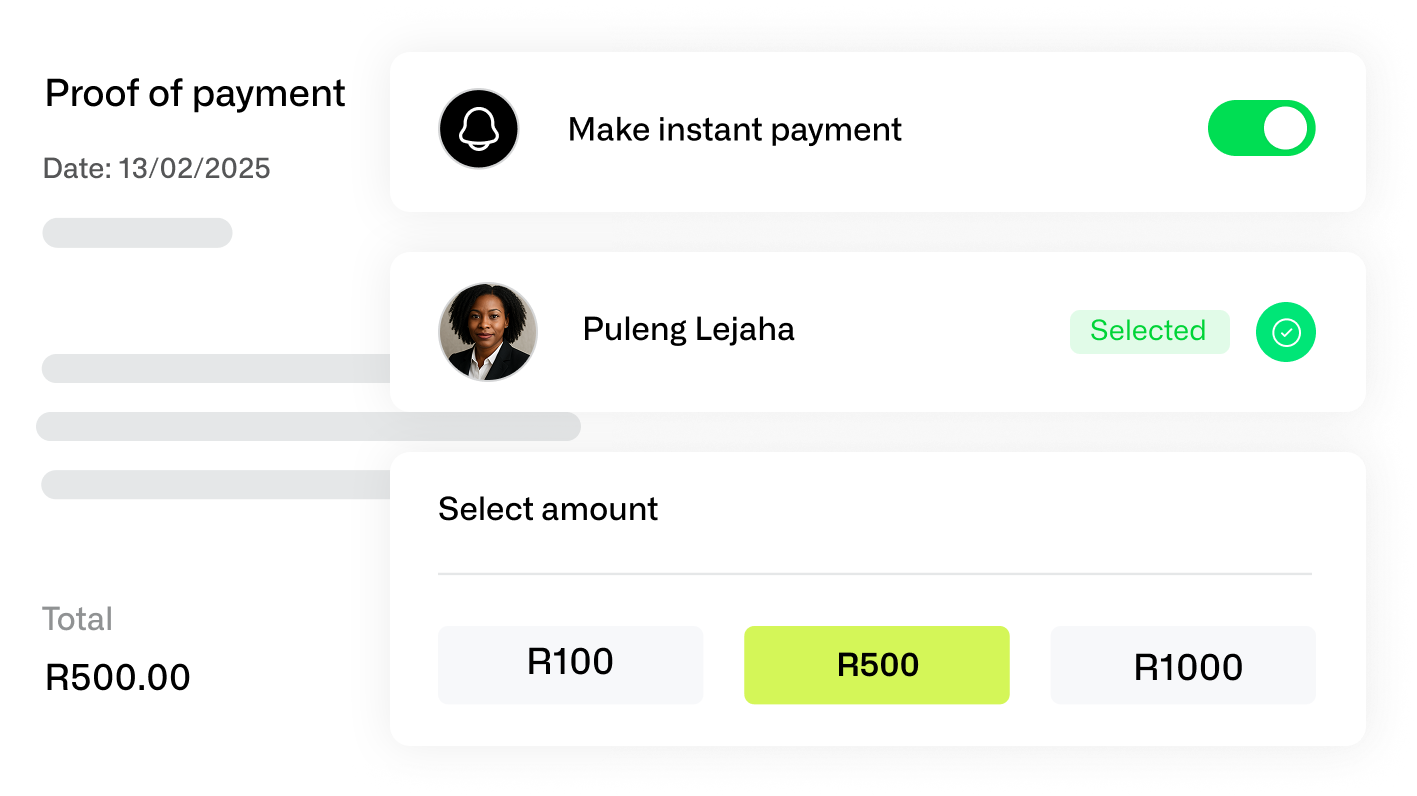 Card programs interface