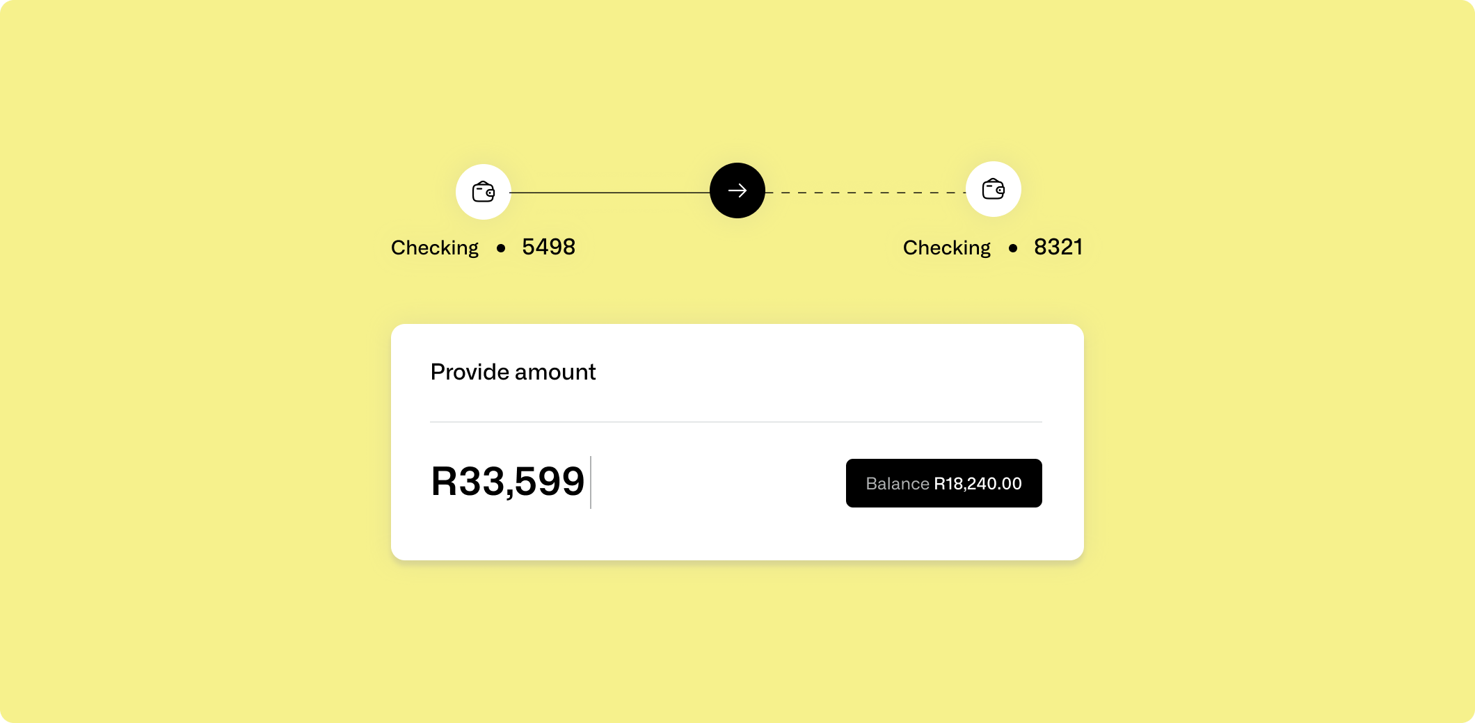 Mobile payment interface showing transaction details