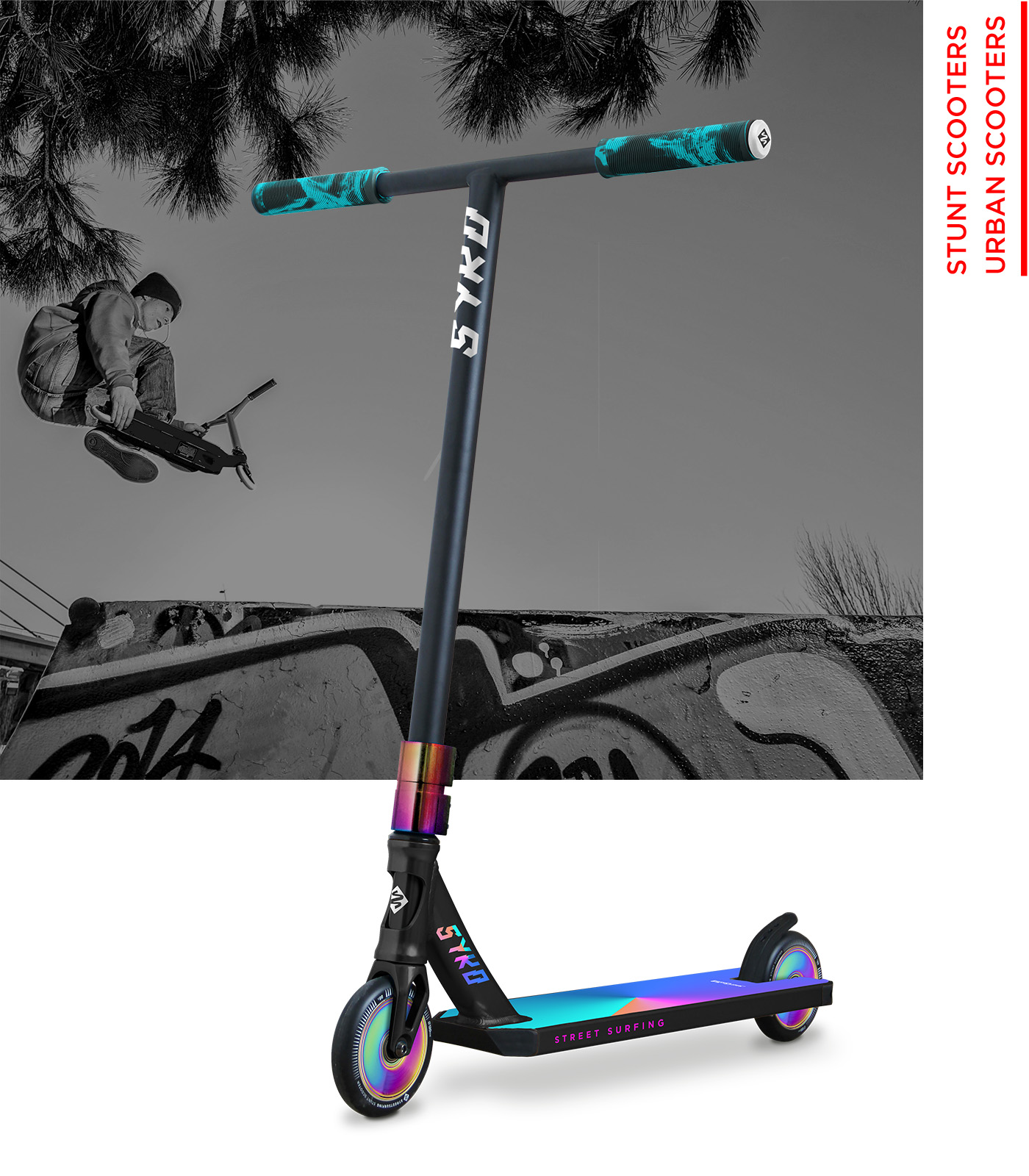 Street Surfing stunt scooters