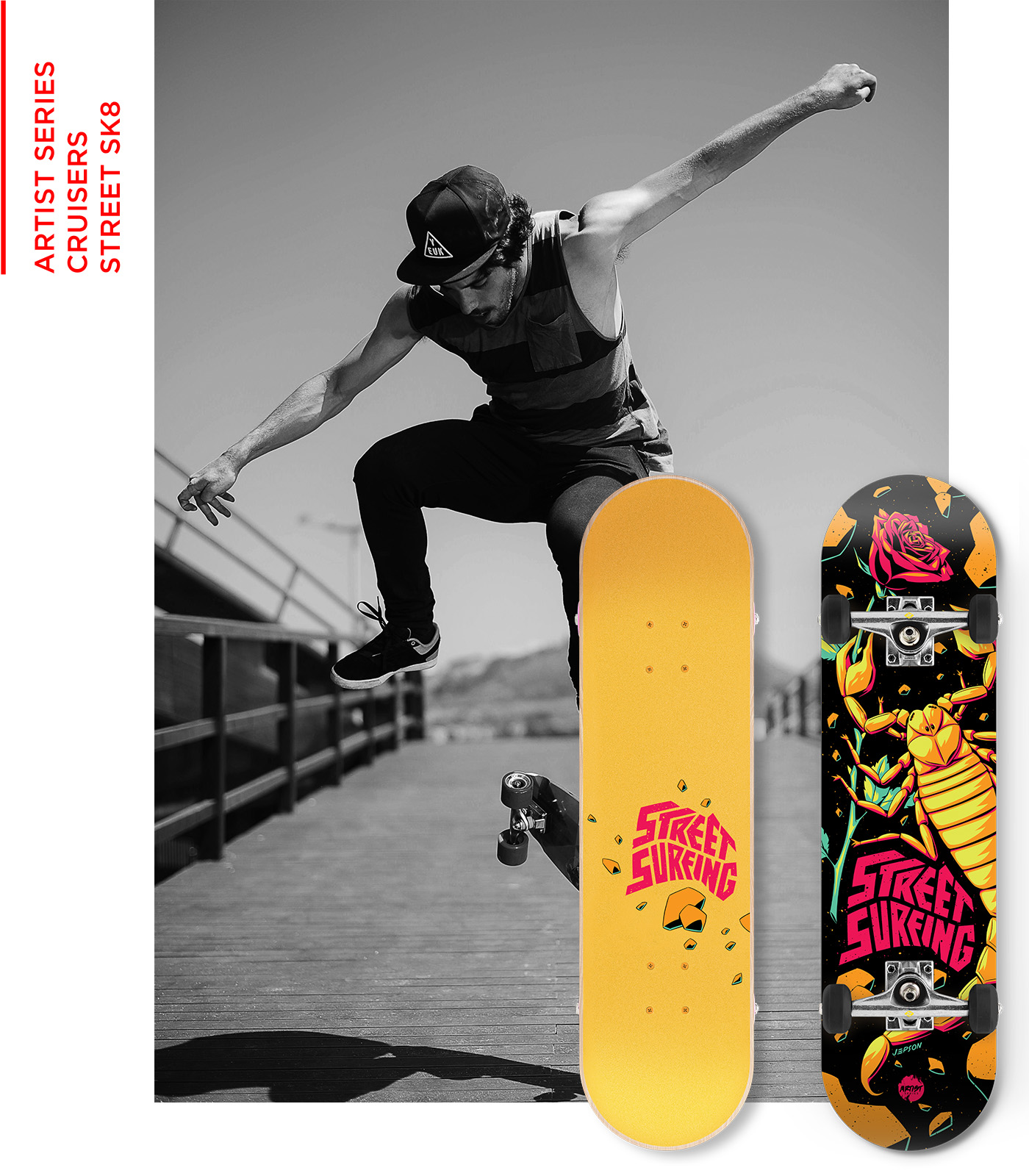 Street Surfing skateboards and cruisers