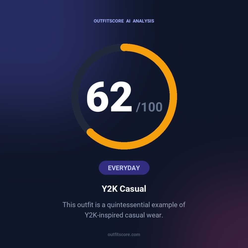 Everyday Y2k Casual outfit scored 62/100
