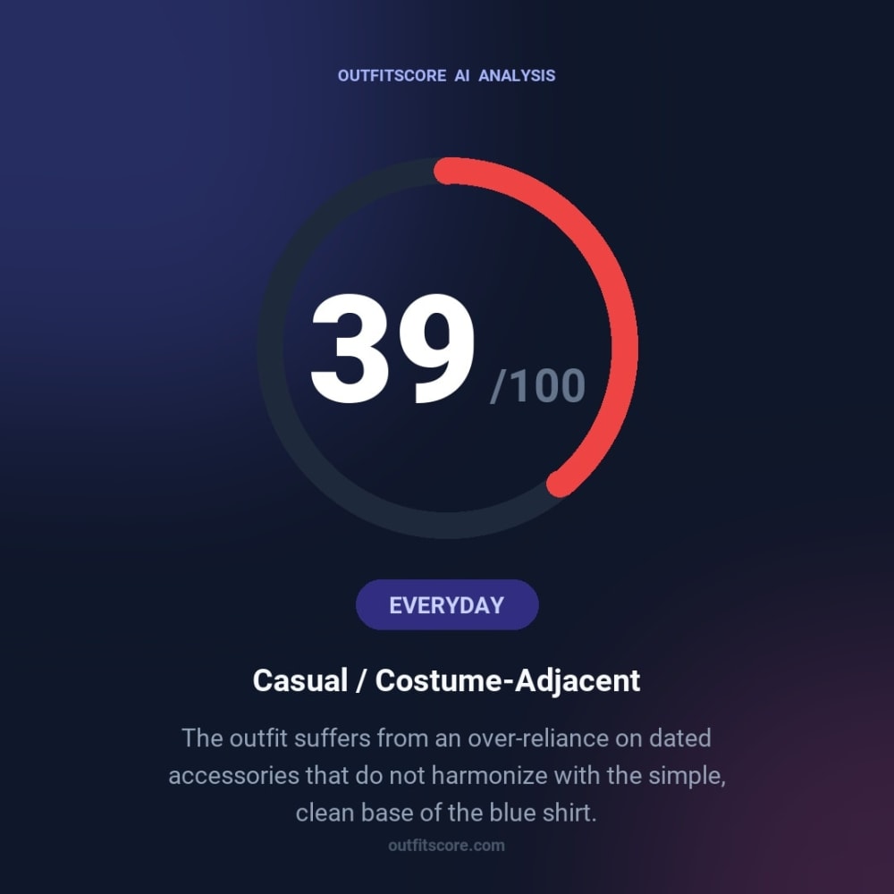 Everyday Casual / Costume-Adjacent outfit scored 39/100