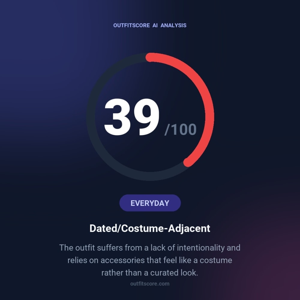 Everyday Dated/costume-Adjacent outfit scored 39/100