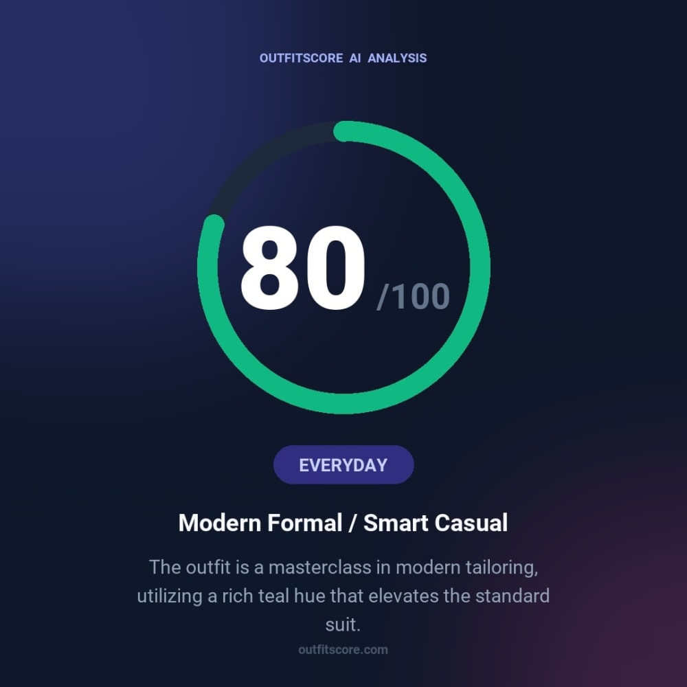 Everyday Modern Formal / Smart Casual outfit scored 80/100