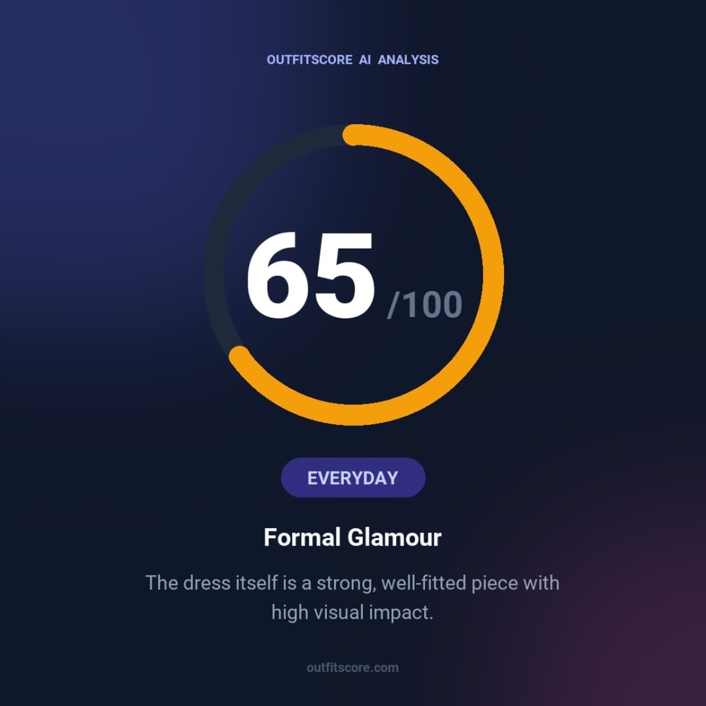 Everyday Formal Glamour outfit scored 65/100