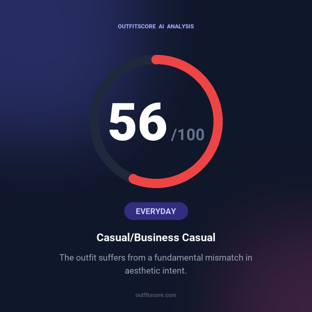 Everyday Casual/business Casual outfit scored 56/100