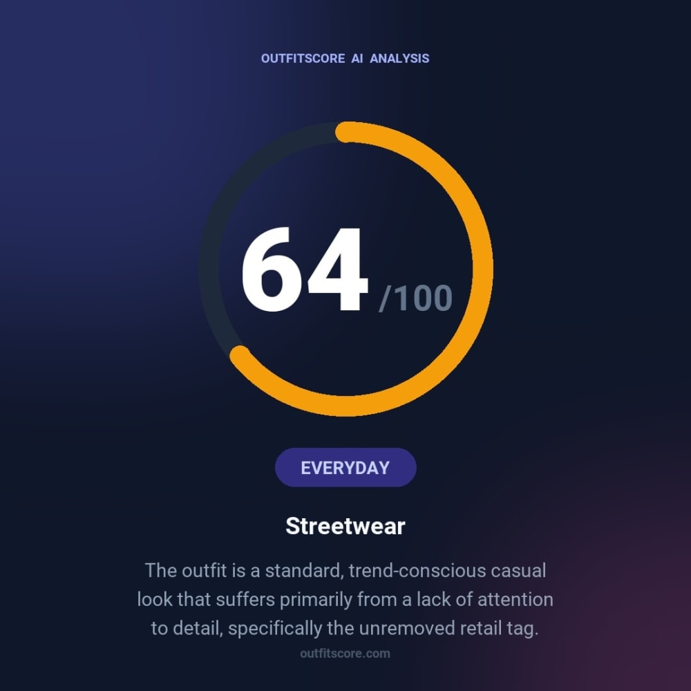 Everyday Streetwear outfit scored 64/100