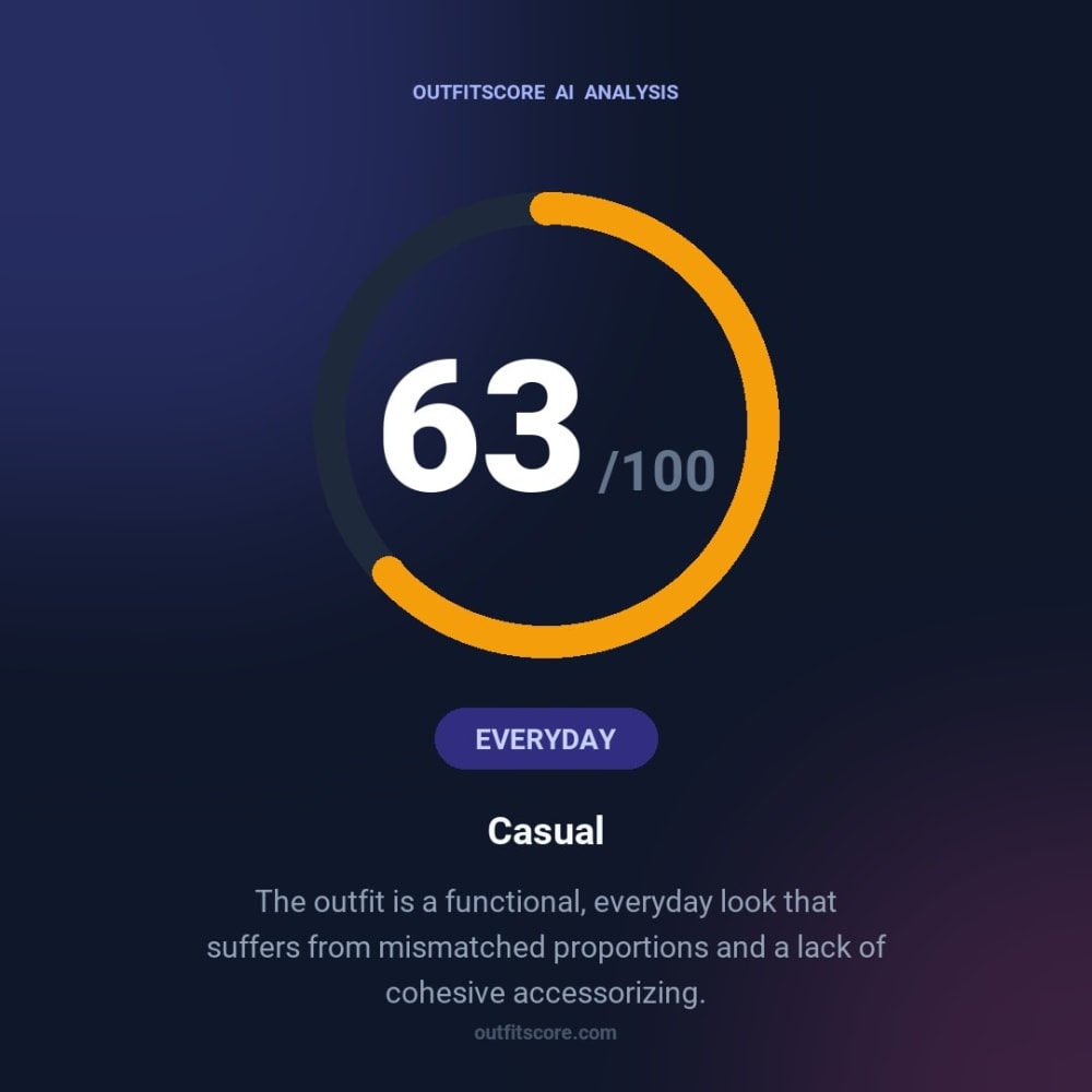 Everyday Casual outfit scored 63/100