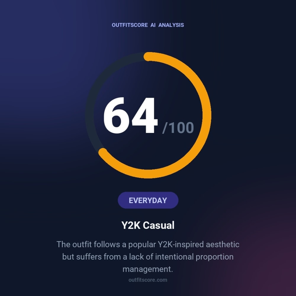 Everyday Y2k Casual outfit scored 64/100