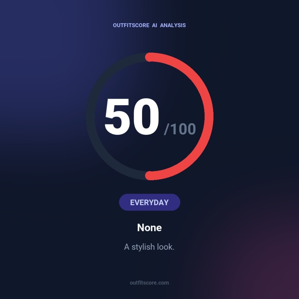 Everyday None outfit scored 50/100