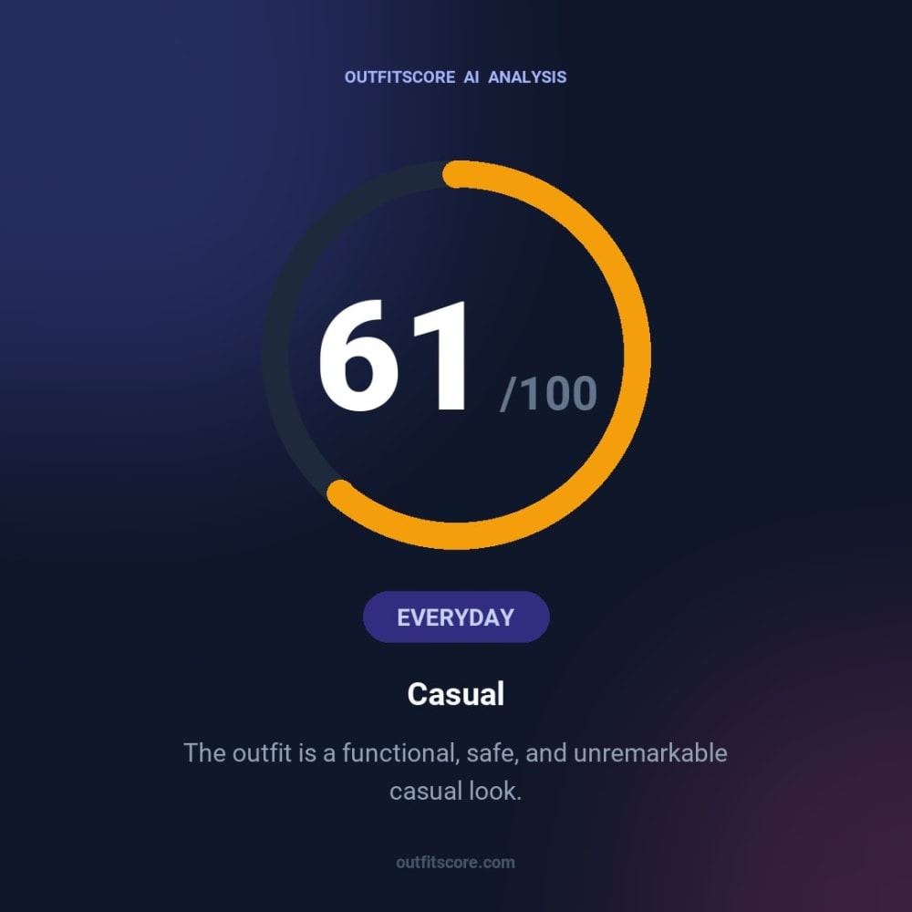Everyday Casual outfit scored 61/100