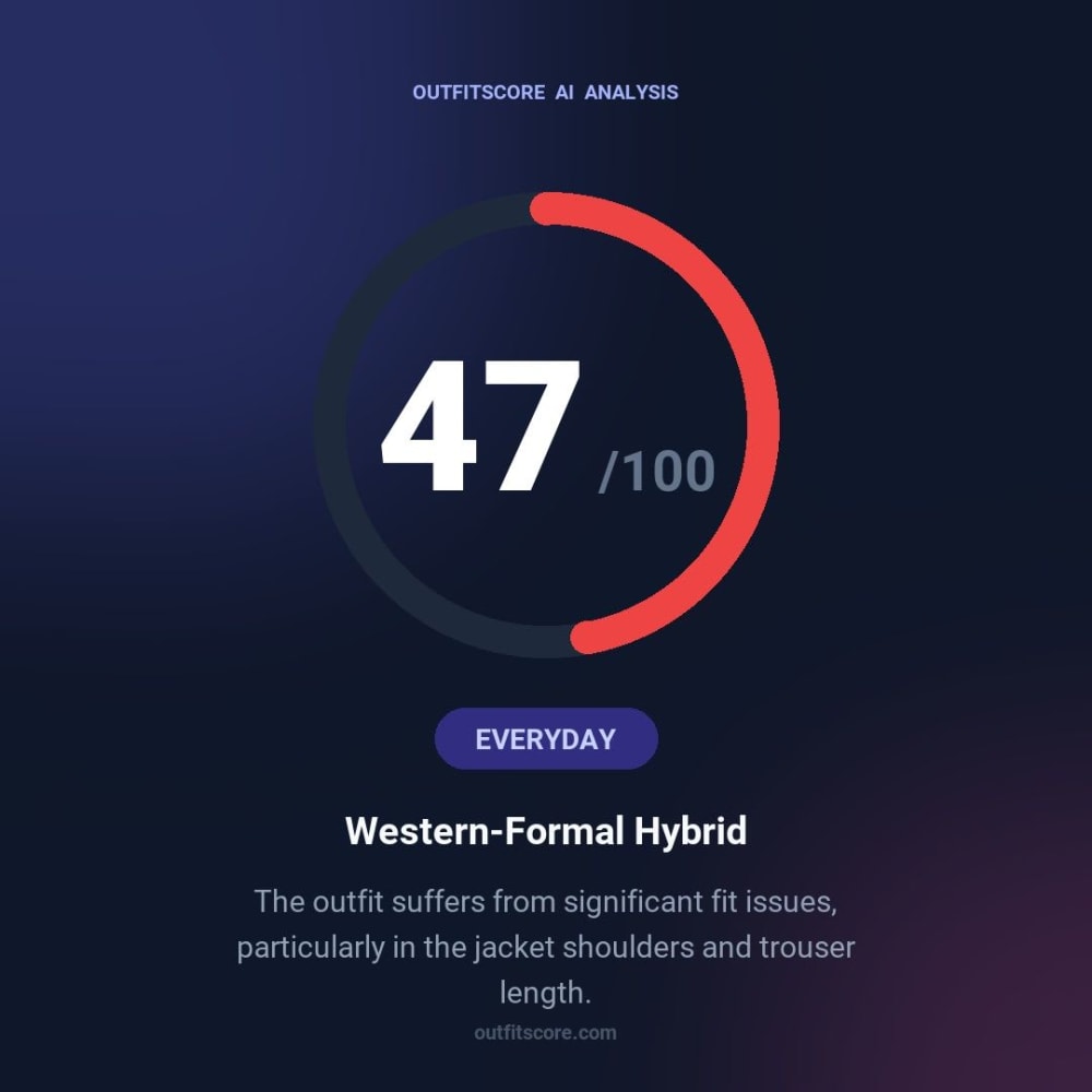 Everyday Western-Formal Hybrid outfit scored 47/100
