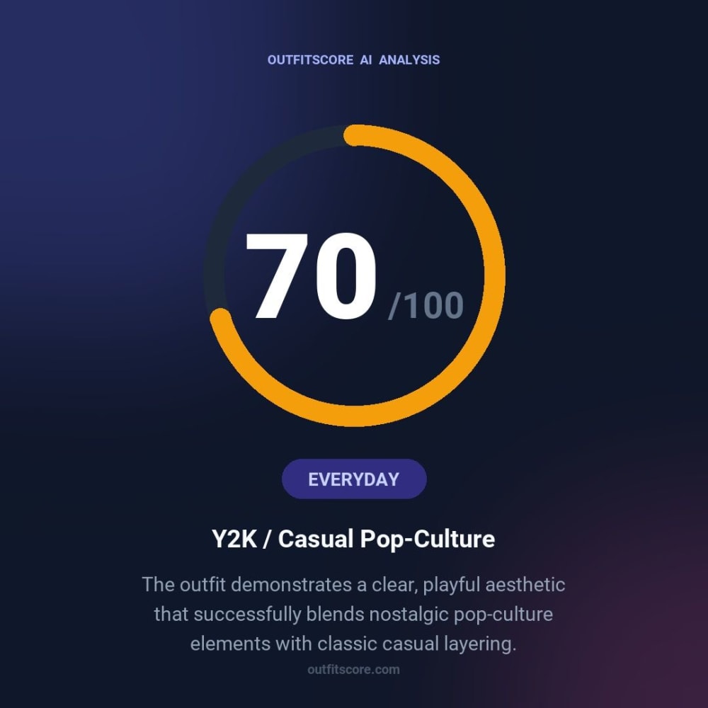 Everyday Y2k / Casual Pop-Culture outfit scored 70/100