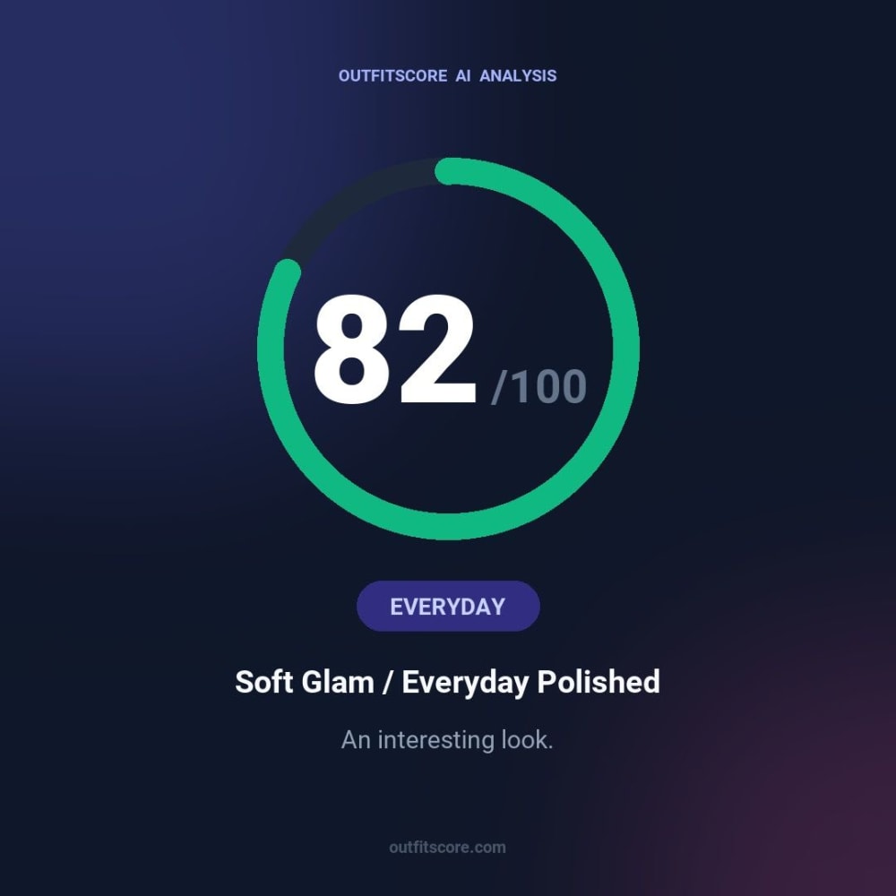 Everyday Soft Glam / Everyday Polished outfit scored 82/100