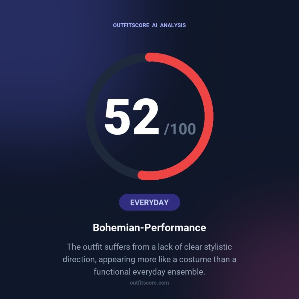 Everyday Bohemian-Performance outfit scored 52/100