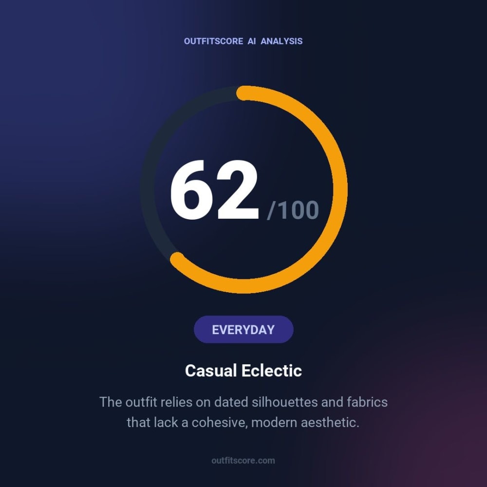 Everyday Casual Eclectic outfit scored 62/100