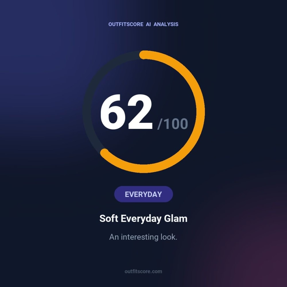 Everyday Soft Everyday Glam outfit scored 62/100