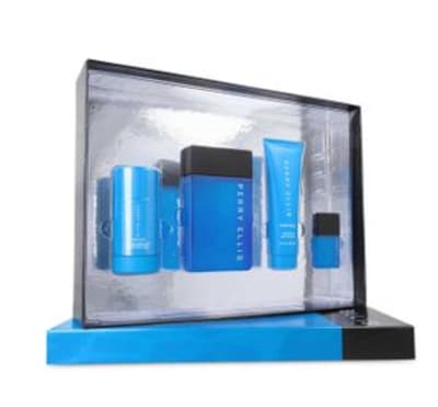 Perry E. Pure Blue 100 ml Edt+desodorante+gel+mini Perry Ellis — perfume original