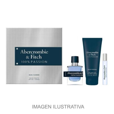 ABERCROMBIE & F. 100% PASSION 100ML. EDT+GEL+MINI