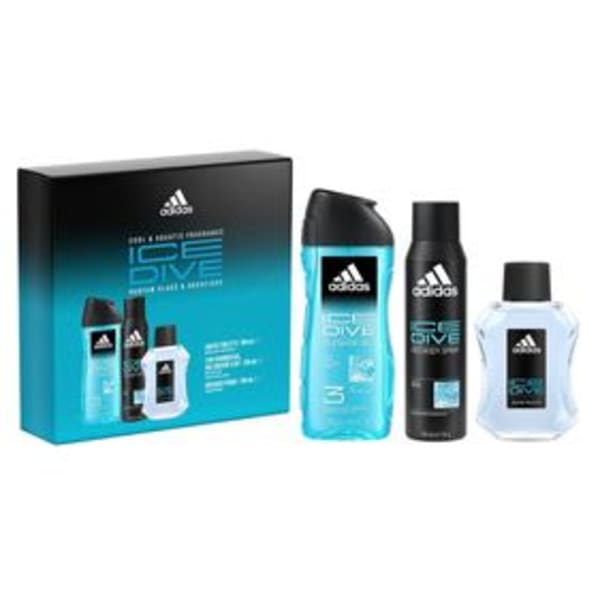 Adidas Ice Dive 100 ml Edt+gel+desodorante Adidas — perfume original