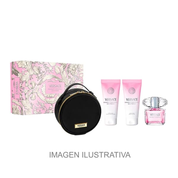 Versace Bright Crystal 90 ml Edt+gel+crema+cosmetiquera Versace — perfume original