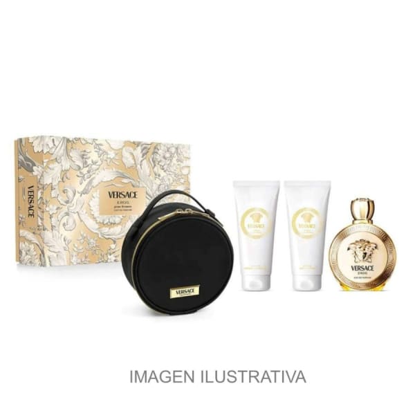 Versace Eros 100 ml Edp+gel+crema+cosmetiquera Versace — perfume original