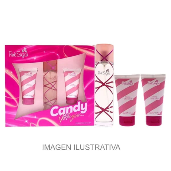 Pink Sugar 100 ml Edt+crema+gel Pink Sugar — perfume original