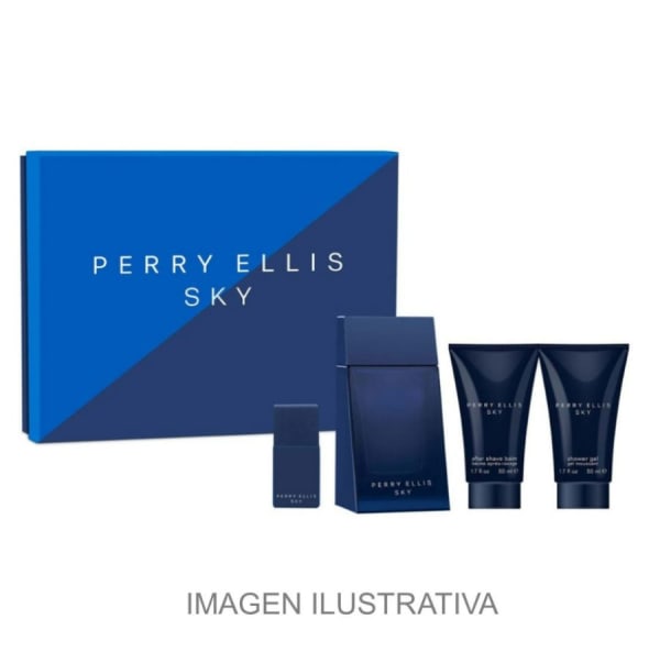 Perry E. Sky 100 ml Edt+gel+mini+after Perry Ellis — perfume original