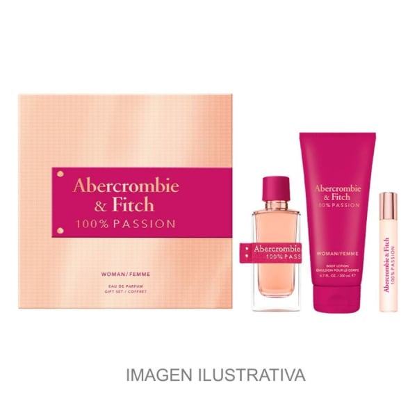 Abercrombie & F. 100% Passion 100 ml Edp+crema+mini Abercrombie & Fitch — perfume original