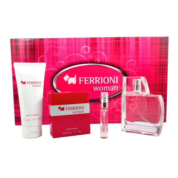 Ferrioni Woman 100 ml Edp+crema+shampoo+mini Ferrioni — perfume original