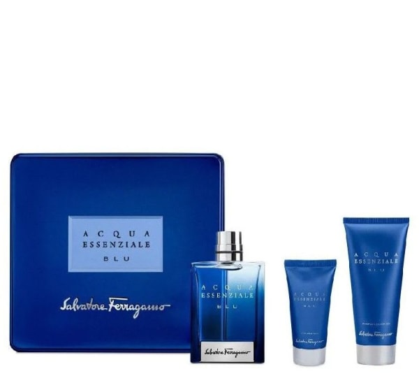 Salvatore F. Acqua Essenziale Blu 100 ml Edt+after+gel Ferragamo — perfume original