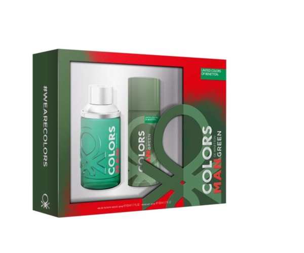 Benetton Colors Man Green 100 ml Edt+desodorante Benetton — perfume original