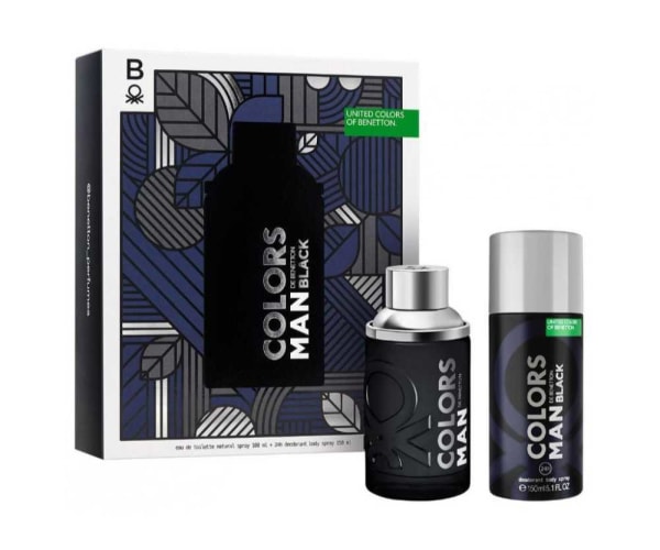 Benetton Colors Man Black 100 ml Edt+desodorante Benetton — perfume original