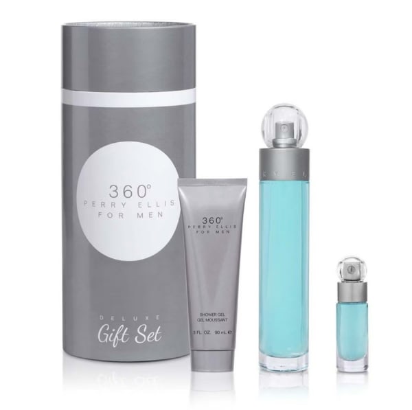 Perry E. 360° Trad. 100 ml Edt+gel+mini Perry Ellis — perfume original