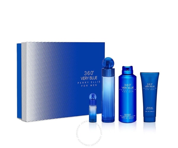 Perry E. 360° Very Blue 100 ml Edt+desodorante+gel+mini Perry Ellis — perfume original