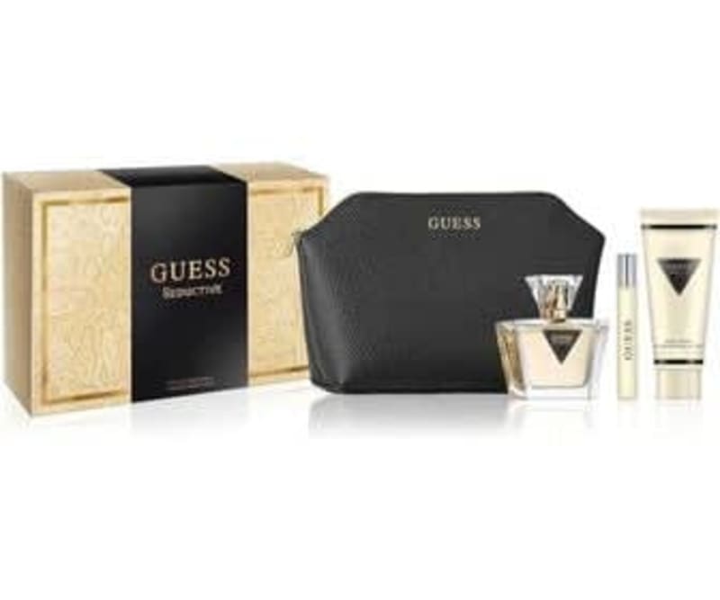 Guess Seductive 75 ml Edt+crema+mini+bolsa Guess — perfume original, frasco