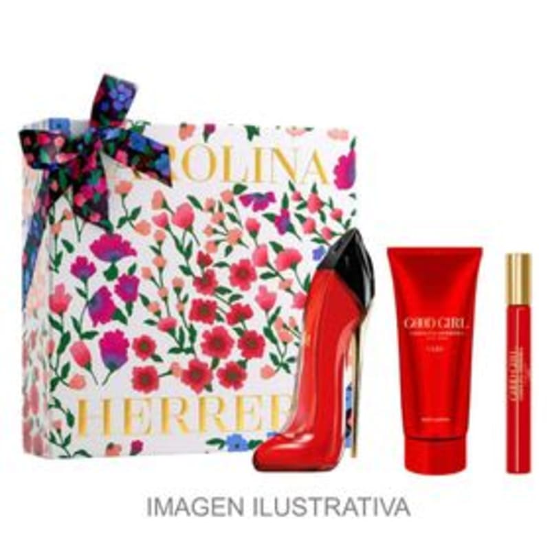 Carolina H. Good Girl Very 80 ml Edp+mini+crema Carolina Herrera — perfume original, frasco