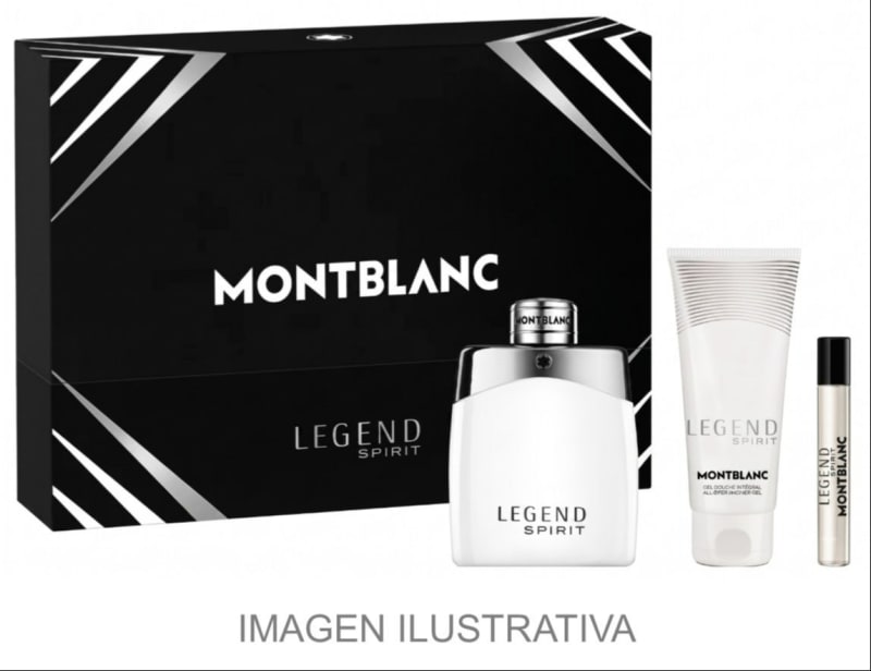 Mont B. Legend Spirit 100 ml Edp+mini+gel Mont Blanc — perfume original, frasco