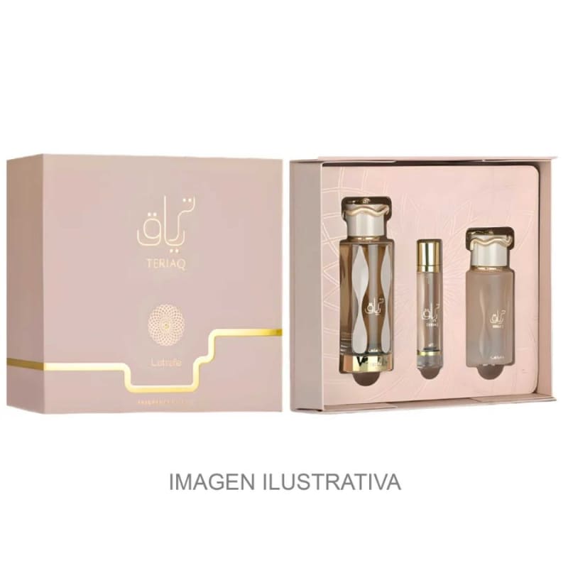 Lattafa Teriaq 100 ml Edp+mini+hair Mist Lattafa — perfume original, frasco