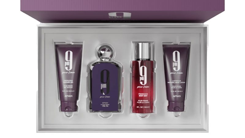 Afnan 9pm 100 ml Edp+body+crema+gel Afnan — perfume original, frasco