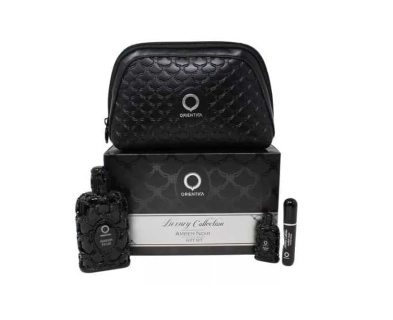Orientica Amber Noir 80 ml Edp+mini+atomizador+cosmetiquera Orientica — perfume original, frasco