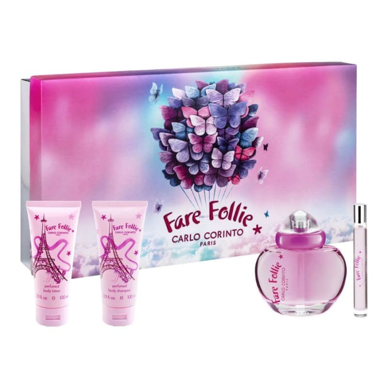 Carlo C. Fare Follie 100 ml Edt+shampoo+crema+hair Mist Carlo Corinto — perfume original, frasco